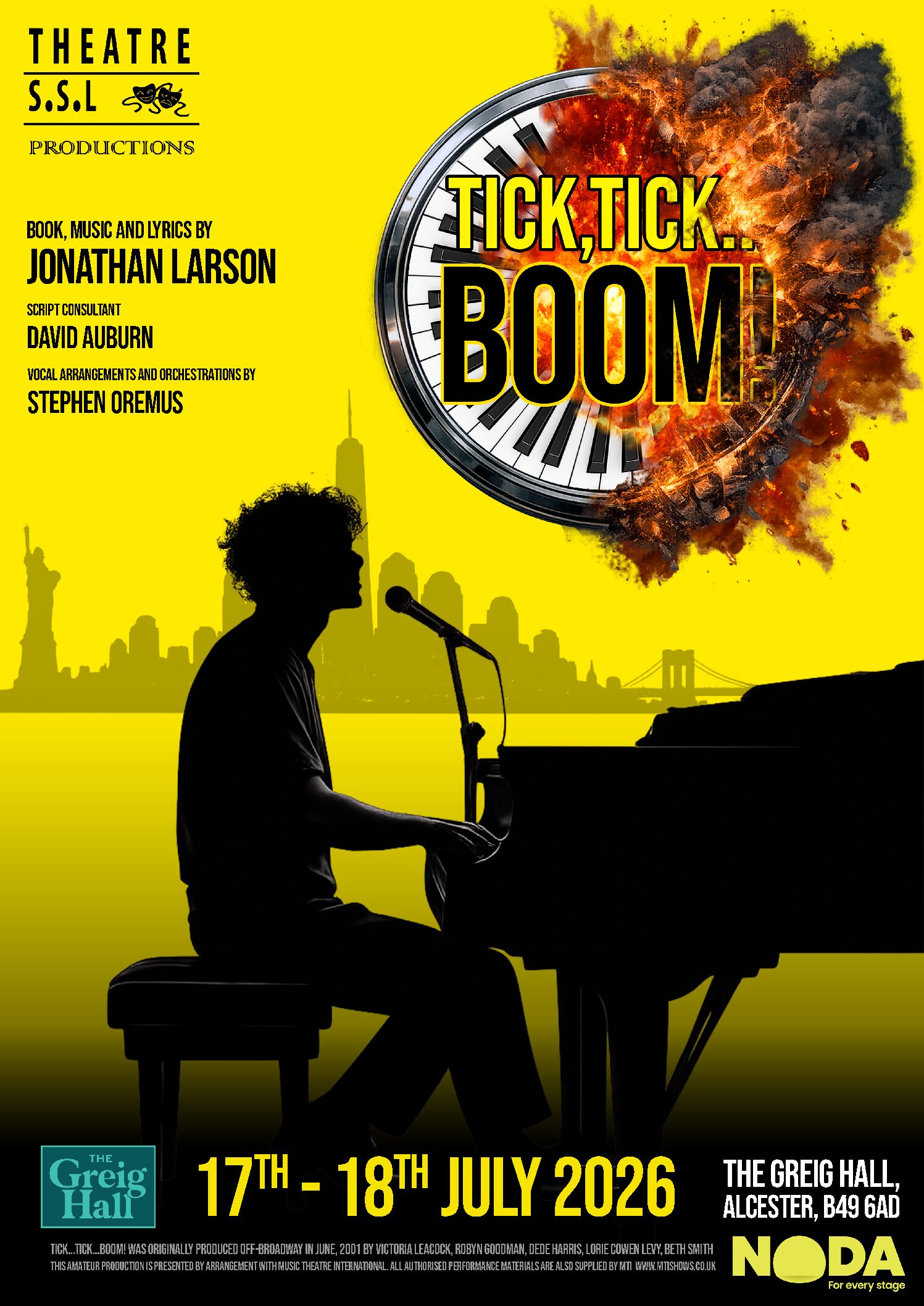 Tick... Tick... Boom - 7.30pm Saturday 18th July 2026
