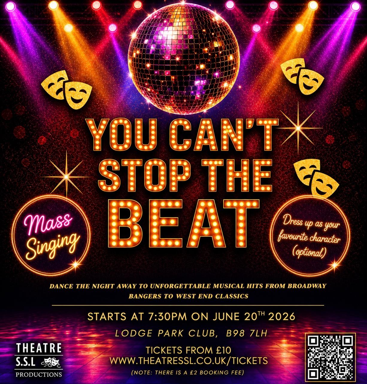 You Cant Stop the Beat 20th June 2026 - Early Bird Ticket